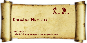 Kasuba Martin névjegykártya